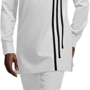 African Men‘s Party Suit Two Pieces Set Dashiki Shirt Pant Tracksuit Long Sleeve Outfit
