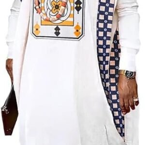HD African Traditional Wear Nigerian Agbada Boubou Caftan Daddy and Son Matching Clothes Set