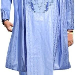 HD Traditional African Clothing for Men Nigerian Man's Agbada Embroidery Bazin Boubou Outfit