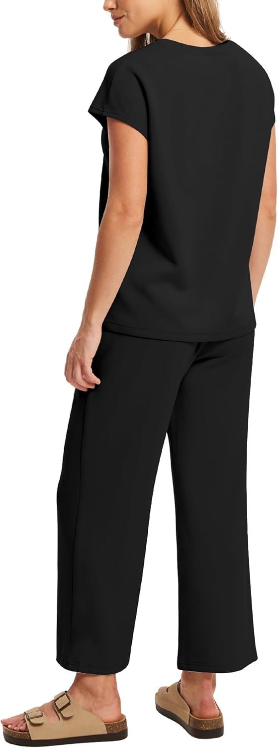 SAMPEEL Two Piece Sets for Women Summer Vacation Outfits Cap Sleeve Tops Lounge Matching Sets Clothing Beach Fashion Clothes - Image 5