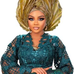 Nigerian Women's hat Folding Fan African Headscarf hat,Auto Gel Headwear,Suitable for Weddings,Parties,Special